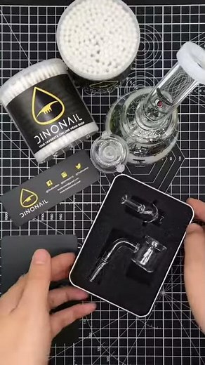 Double Bucket Thermal Quartz Banger Nail Complete Kit Quartz Banger With Bubble Carb Cap-DinoNail