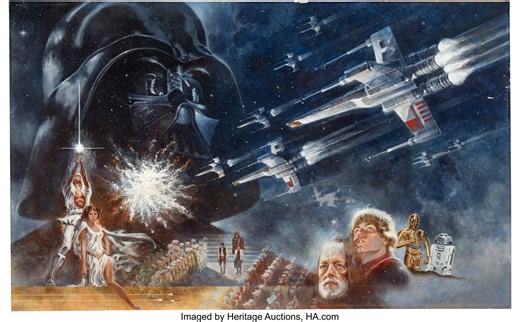 The painting that introduced 'Star Wars' to the world fetches $3.9M at auction