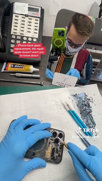 How to fix the back glass on a iPhone 12 Pro Max #phonerepair #education #diy #tutorial #timelaps #fyp