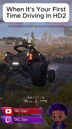 First Time Trying To Drive On The Battlefield😂 #vtuber #helldivers2 #funnystreammoments