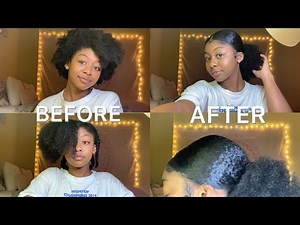 Tutorial | How to get the sleekest slick back on natural 4b/4c hair