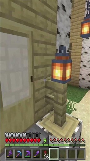 Minecraft Small Birch Wood And Stone Brick Butcher Villager House Update 4 #mc #minecraft #shorts