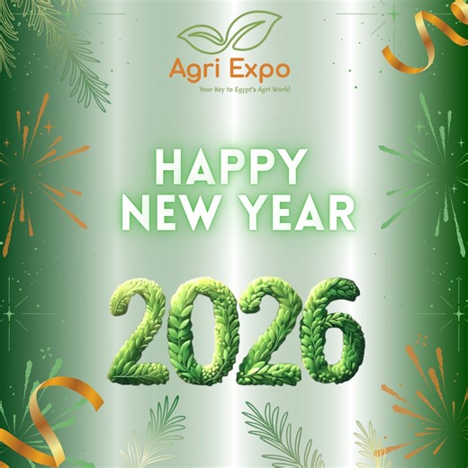 Agri Expo extends its warmest wishes for a prosperous New Year. May 2026 bring you growth, success, and new opportunities across the agricultural sector. Happy New Year!🌱✨ يتقدّم معرض أجري إكسبو بخالص التهاني بمناسبة العام الجديد، متمنّين لكم عامًا مليئًا بالنجاح، وفرصًا أوسع، وإنجازات أكبر في عالم الزراعة. عام جديد نواصل فيه دعم القطاع الزراعي وتقديم كل ما هو مبتكر ومُلهم. كل عام وأنتم بخير. 🌱✨ | Agri Expo