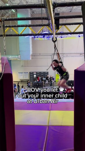 The zip line is actually so scary, next time I’ll at a non peak hour and try rock climbing #sanfrancisco #urbanair