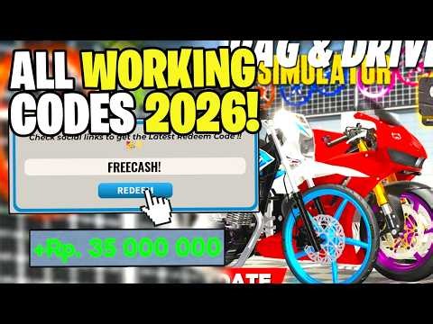 *NEW* ALL WORKING CODES FOR DRAG DRIVE SIMULATOR IN 2026! ROBLOX DRAG DRIVE SIMULATOR CODES
