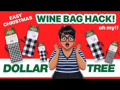 CRAZY SIMPLE HACK YOU SHOULD TRY! Dollar Christmas Tree Wine Bag Hack!