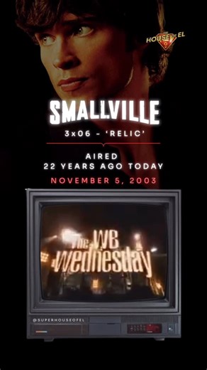 The House of El | Your Fortress for Fandom on Instagram: "Twenty-two years ago today, #Smallville season 3 episode 6 - “Relic” - aired on The WB on Wednesday, November 5, 2003. Billed as “Smallville: 1961” and serving as the series 50th episode, it was written by eventual showrunners Kelly Souders and Brian Peterson and told a story across two distinct eras that centered on a mystery connecting by Clark, Lana, and Lex’s ancestors. #Smallville #ClarkKent #LexLuthor #LanaLang #Superman #SupermanPo