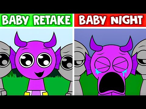 Incredibox Sprunki RETAKE BABIES [BONUS] - Normal VS Night Version