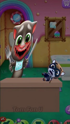 OMG Tom Ghost My Talking Tom 2 🤯 #shorts #tom #animation #cartoon #viral #cat #trend1