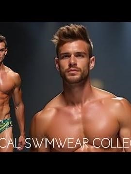 Male Beauty - AI | Tropical Swimwear Collection | Lookbook