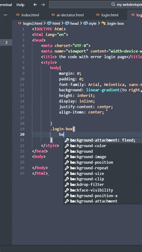 login frame html and css code for beginners #coding