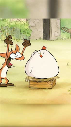 Never underestimate a hen's fighting spirit when protecting her chicks!😂#shorts #animation#Chickens