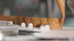 Ice cream production line.