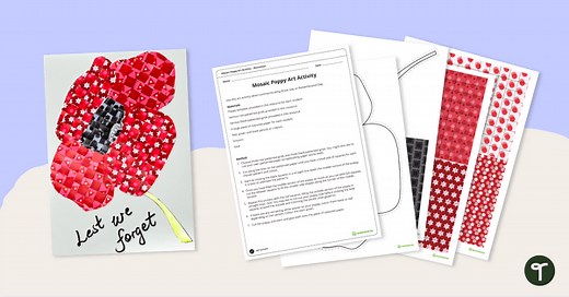 Mosaic Poppy Art Activity