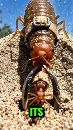 Life Through an Antlion's Eyes #tinyworld #wildlife #minicamera #facts #animalworld #shorts