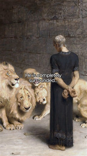 Daniel in the Lions' Den (1872) by Briton Riviere #art #painting #history