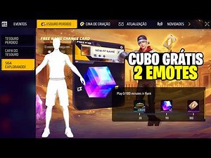 IT'S TOMORROW! GRAB THE CUBE, CODE, AND 2 FREE EMOTES IN FREE FIRE 🔥 CHANGE YOUR NICKNAME AND GET...