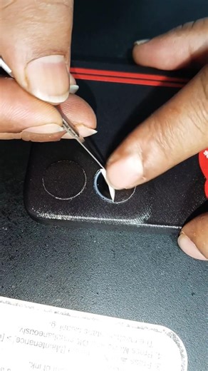 mobile back sticker cutting by hand #shorts #plotter