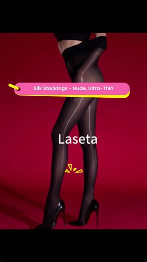 Lasetatight 2 Pairs Silk Stockings – Oily Shiny Finish, Nude Skin Tone, Reflective Ultra-Thin Design for Spring and Summer
