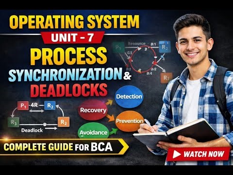 Operating System Unit 7 | Process Synchronization & Deadlocks Explained | BCA OS Deadlock Concepts