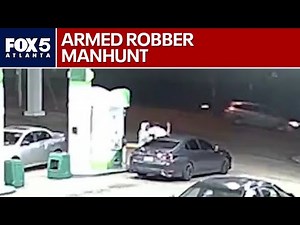 Search for suspect in gas station armed robbery | FOX 5 News