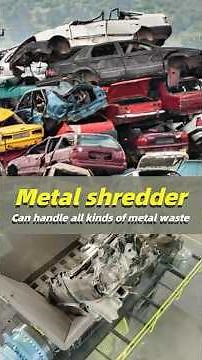 Double Shaft Shredder:The Rebirth Path of Scrap Metal!Live on Site#metalshredder #metalshredding