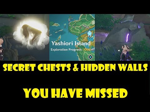 yashiori island secret chests & hidden walls all missable locations genshin impact 100 exploration