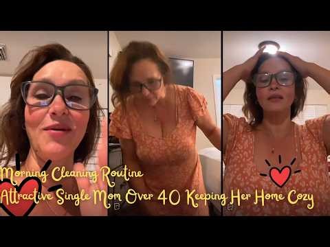 Morning Cleaning Routine | Attractive Single Mom Over 40 Keeping Her Home Cozy - Femme Files