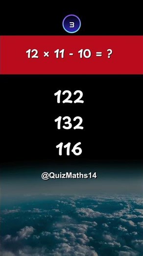 DÉFI MATHS 12 × 11 - 10 = ? #CalculMental #culturegenerale #brevet2026