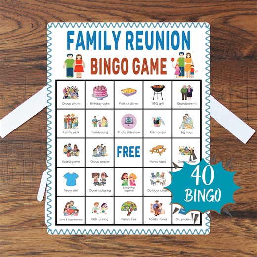 Family Reunion Bingo Game Printable Fun Icebreaker Activity for All Ages Gathering Party and Celebration Game - Etsy UK