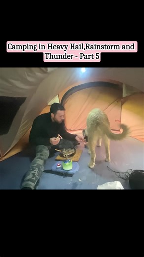 Camping in Heavy Hail, Rainstorm and Thunder - Part 5 #camping #rainstorm #forest