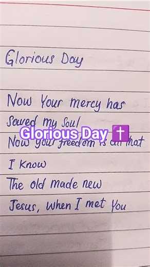 Glorious Day by Passion|handwritten lyrics #worship #jesus