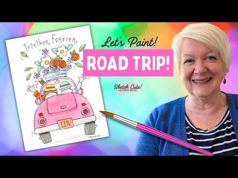 Paint Along with Me—Girlfriends in Watercolor and Line