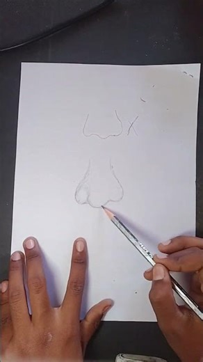 easy nose drawing tutorial 👍