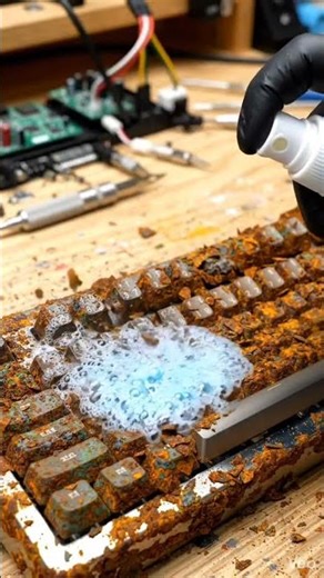 Rusty Mouse and Keyboard Rust Removal | Rust Vanish #asmr #satisfying #newyoutuber #diy