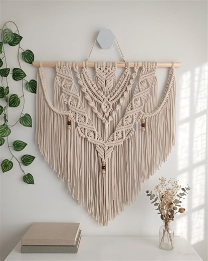 Handmade Macrame Wall Hanging, Boho Home Decor, Modern Fiber Art Tapestry - Etsy