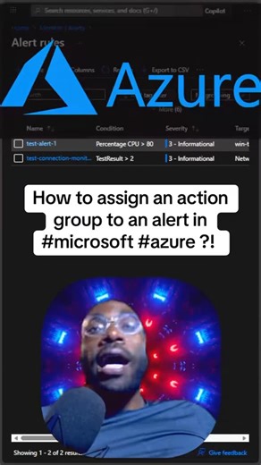 Lowspeclabs on Instagram: "How to assign an action group in Microsoft azure?! #technology #fyp #cybersecurity #microsoft #azure"