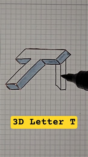 A 3D Letter T That Refuses to Fall