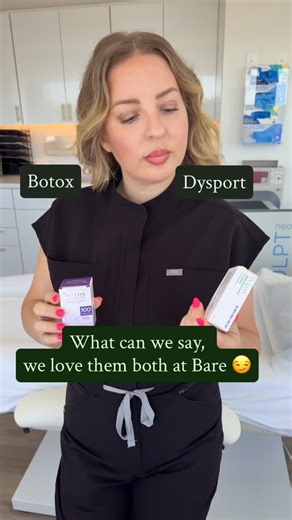 💉 Botox vs. Dysport – What’s the Difference? Both Botox and Dysport are injectable neuromodulators derived from botulinum toxin type A, and they’re used to temporarily relax muscles that cause wrinkles. They’re especially effective on dynamic wrinkles — the ones caused by repetitive facial expressions like frowning, squinting, or raising your eyebrows. ✅ What They’re Commonly Used For: • Forehead lines • Crow’s feet • “11s” between the brows • Jaw slimming • Lip flip, chin dimpling, neck bands,