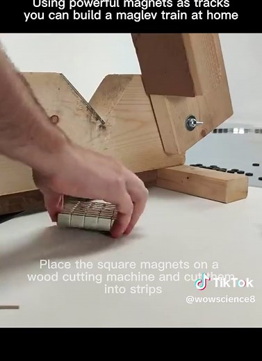 Using powerful magenets as tracks you can build a maglev train at home #tiktok #scien #learnontiktok