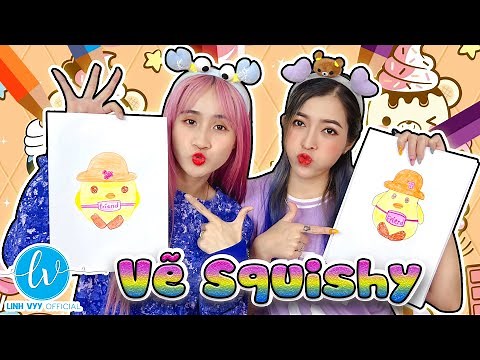 Thử Thách Vẽ Squishy Siêu Cute - Lyn Vê Tranh Tài I Linh Vyy Official