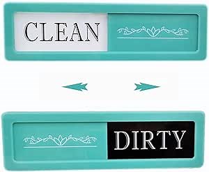 Clean Dirty Magnet for Dishwasher Mint Green Acrylic | Strong Magnet Non-Scratch Clean or Dirty Dishwasher Sign, Easy to Read & Slide, Kitchen Essential