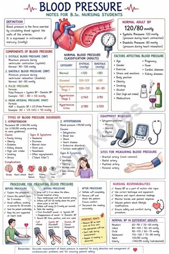 Blood Pressure Explained | BP Measurement, Hypertension & Hypotension | B.Sc. Nursing & NCLEX