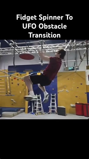 Fidget Spinner To UFO Obstacle Transition #ninjawarriorcourse #obstaclecourse #ninjacourse #obstacle