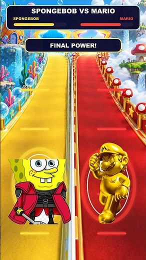 SpongeBob vs Mario Transformation Race! ⭐🍄 Who Wins? #shorts