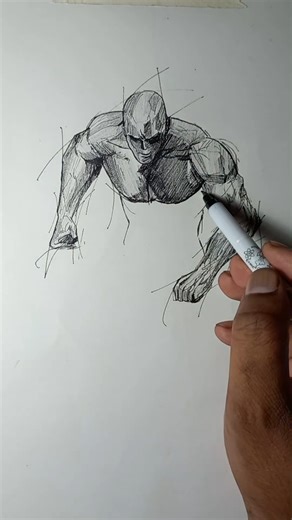 Drawing running pose #stepbystep #sketch #art