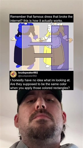 What color is the dress? Blue and black dress explained