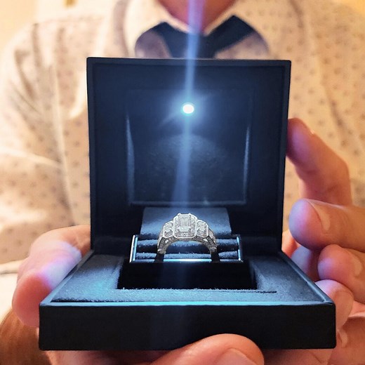 Engagement Ring Box for Proposal | Slim Ring Box With Light | Proposal Ring Box | Lighted Ring Box - Etsy