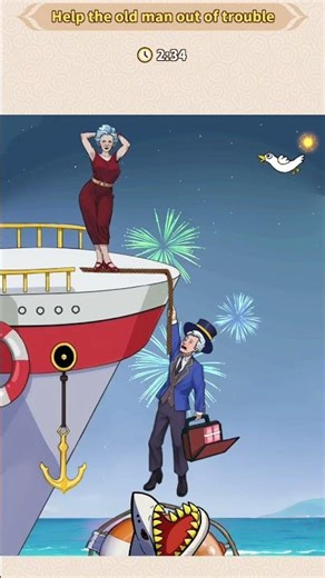 Brain puzzle tricky quest level 85 solution walkthrough (Cliff rescue)