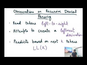 Compiler Design Module 20 : Predictive Parsing